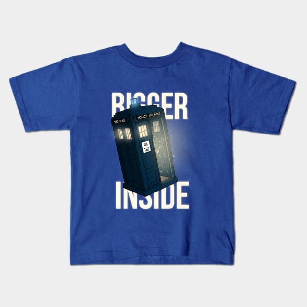 Bigger on the Inside Kids T-Shirt by juanotron